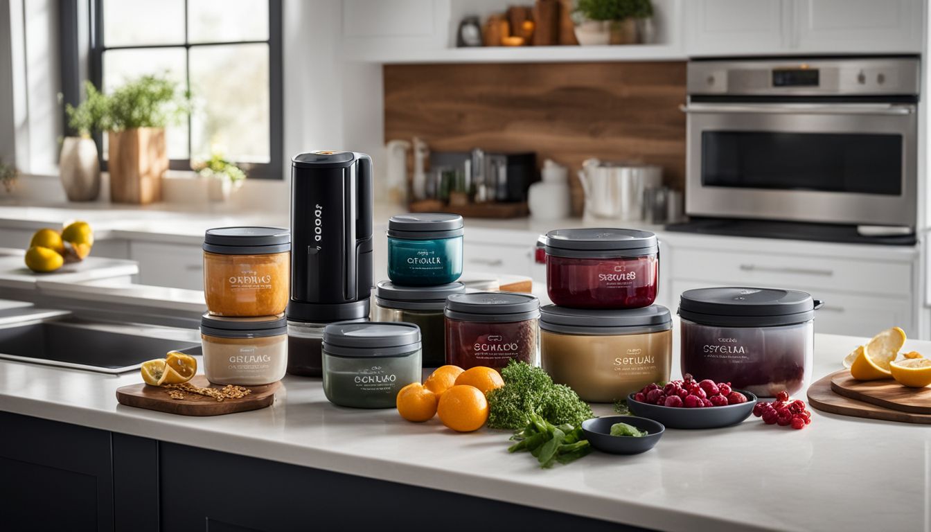 A collection of Stasher's innovative kitchen products on a modern countertop.